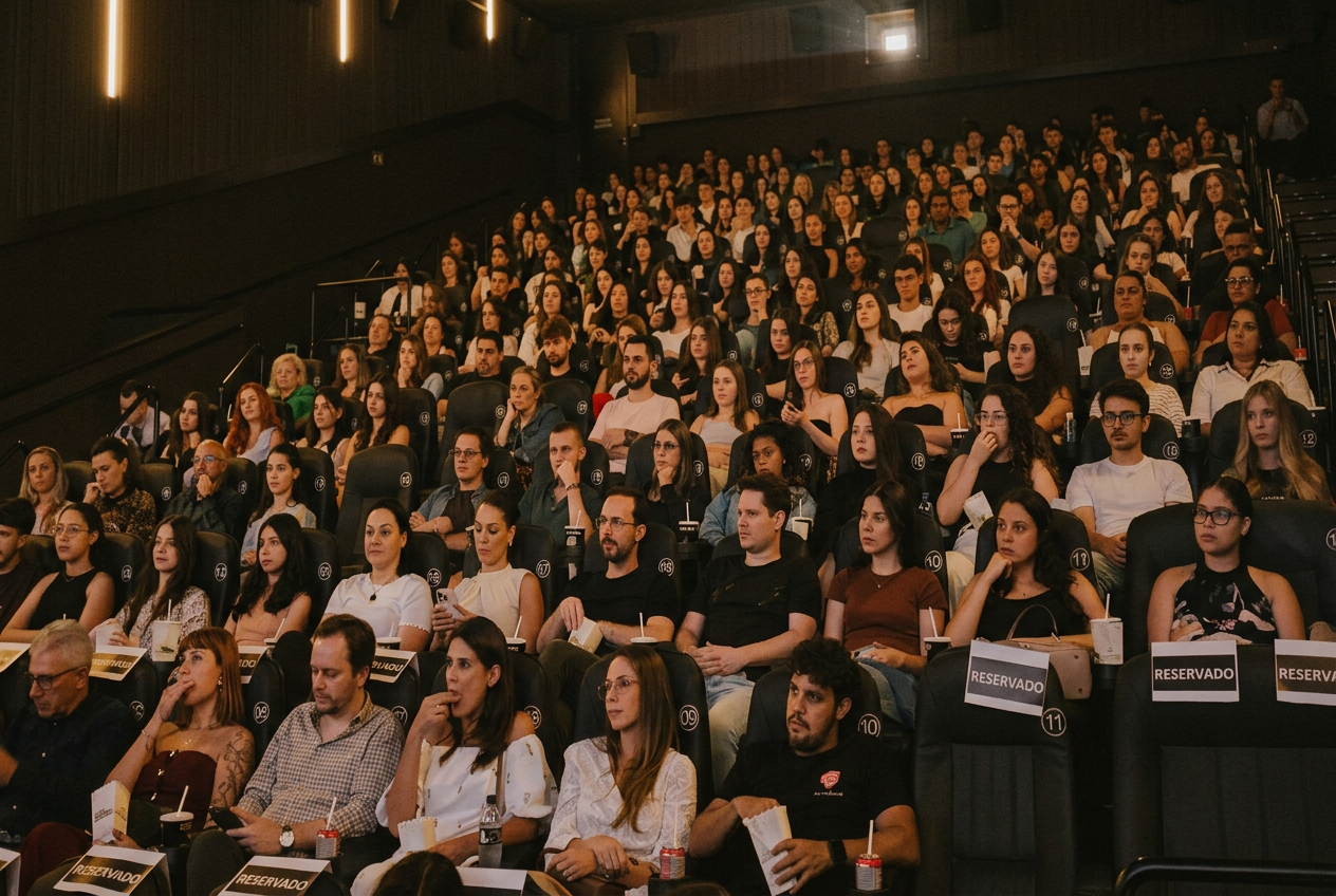 Público lotado durante a 1ª Mostra de Design, em 2025